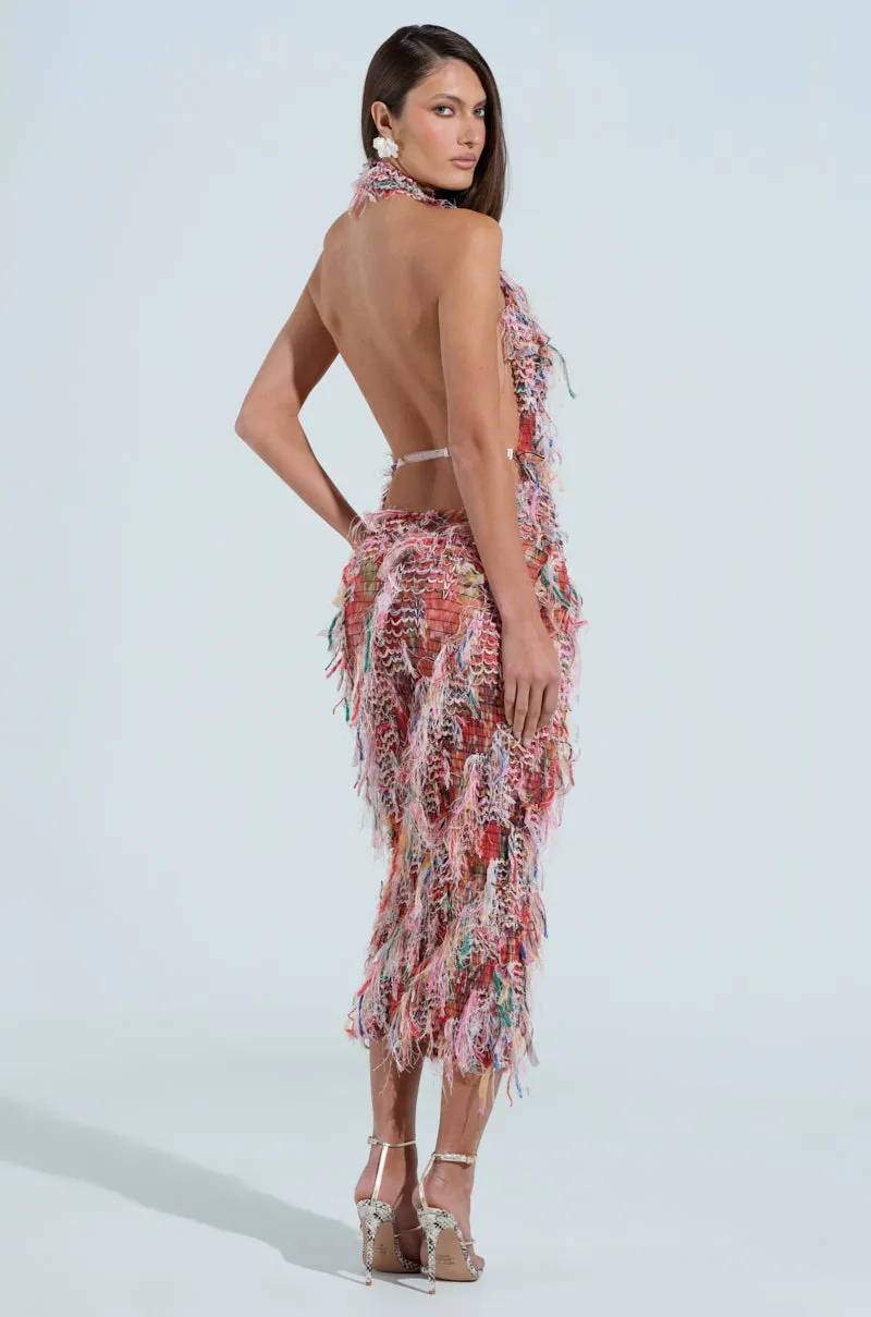 SUMMER TIME LIVIN MESH MIDI DRESS IN PINK sold by AKIRA product image thumbnail 4