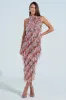 SUMMER TIME LIVIN MESH MIDI DRESS IN PINK sold by AKIRA