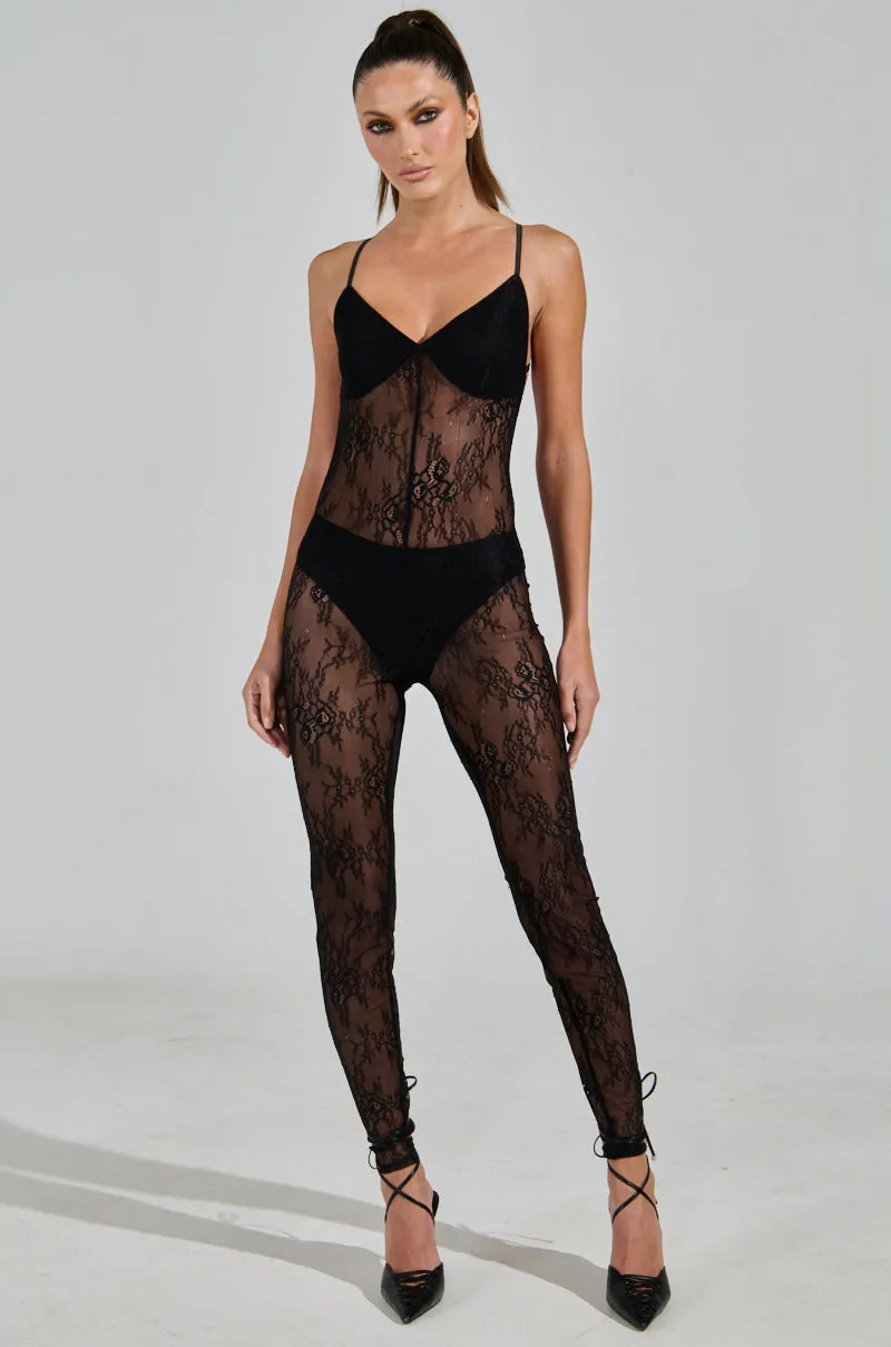 LOOK ALL YOU WANT LACE JUMPSUIT sold by AKIRA product image thumbnail 4