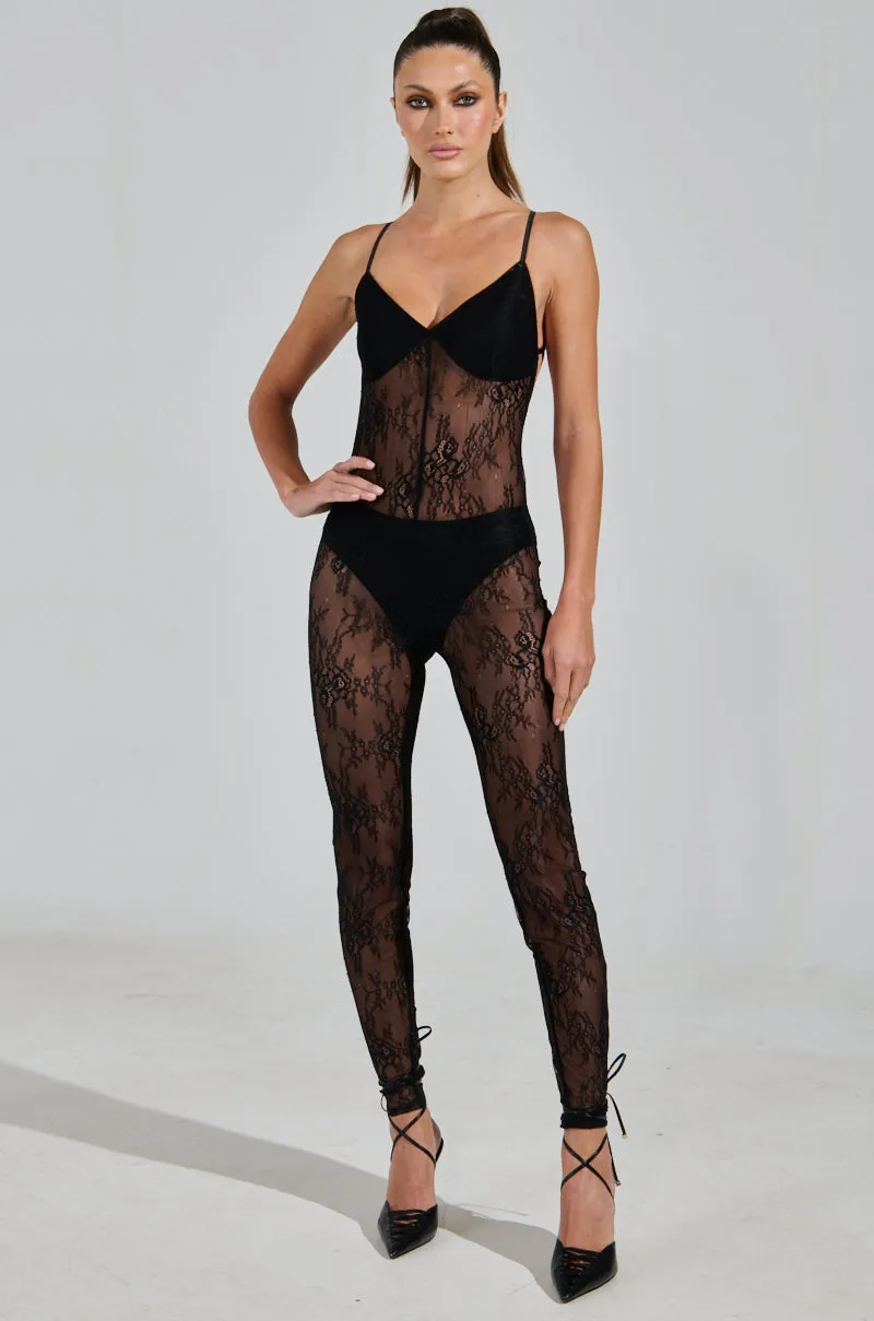 LOOK ALL YOU WANT LACE JUMPSUIT sold by AKIRA product image thumbnail 3