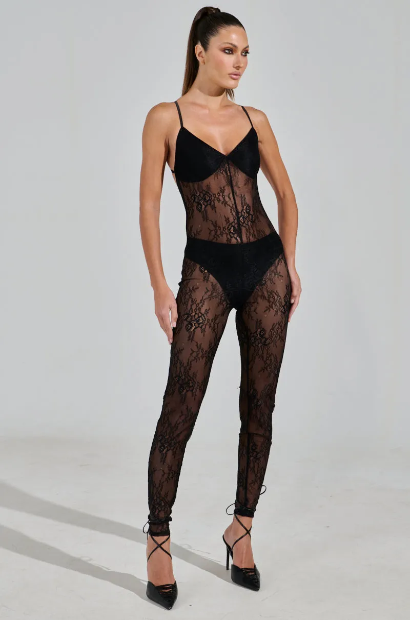 LOOK ALL YOU WANT LACE JUMPSUIT sold by AKIRA product image thumbnail 2