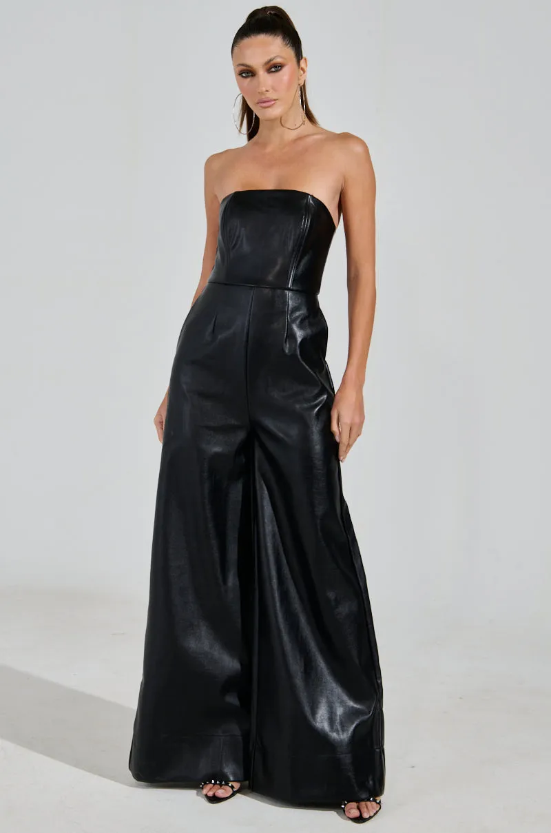 STYLE IT UP PU JUMPSUIT sold by AKIRA