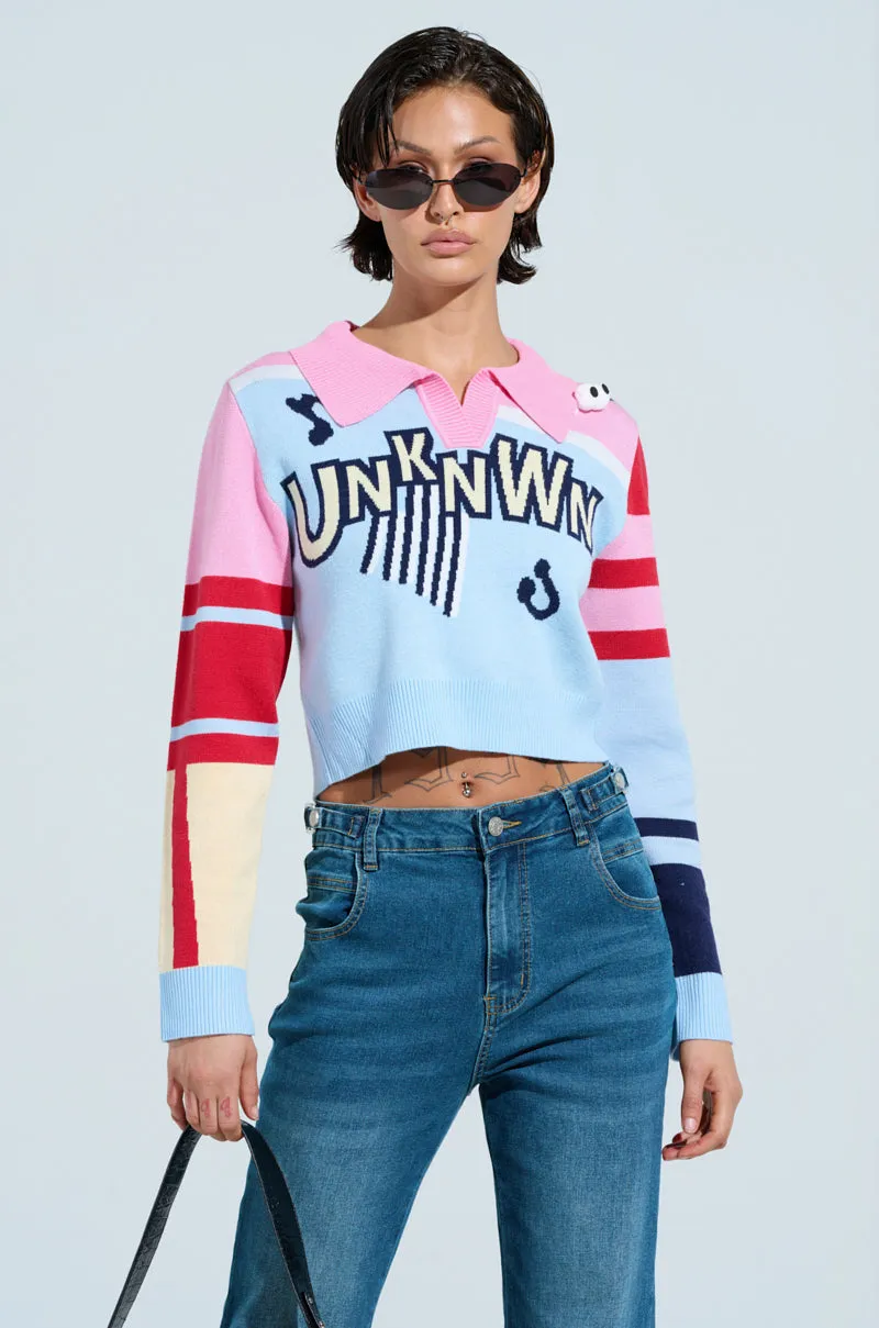 ALL IN IT SWEATER sold by AKIRA