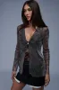 AN ELEGANT EVENING RHINESTONE MESH COLLARED BLOUSE sold by AKIRA