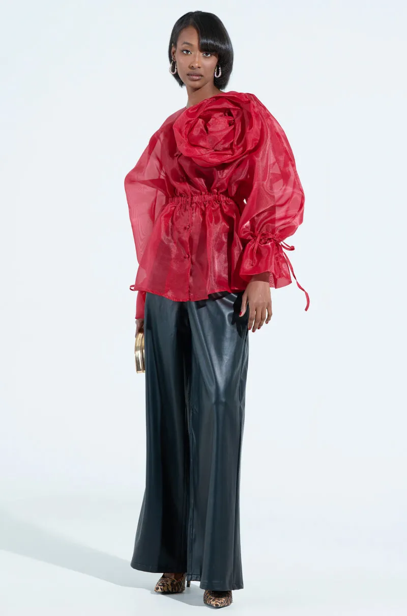 JULIA BUTTON DOWN BLOUSE sold by AKIRA product image thumbnail 4