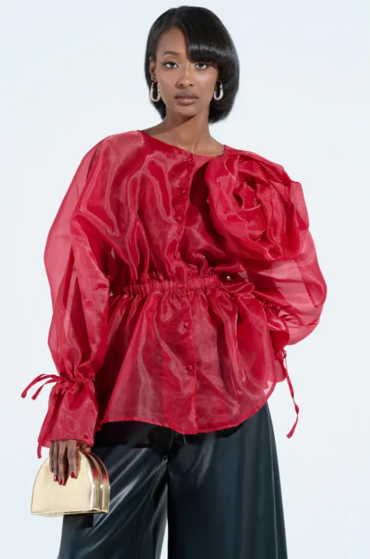 JULIA BUTTON DOWN BLOUSE sold by AKIRA