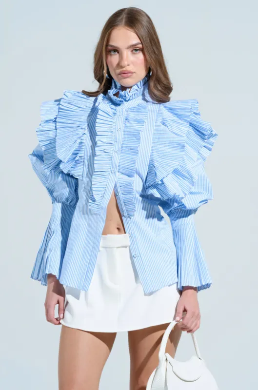 KAREN BUTTON DOWN BLOUSE sold by AKIRA