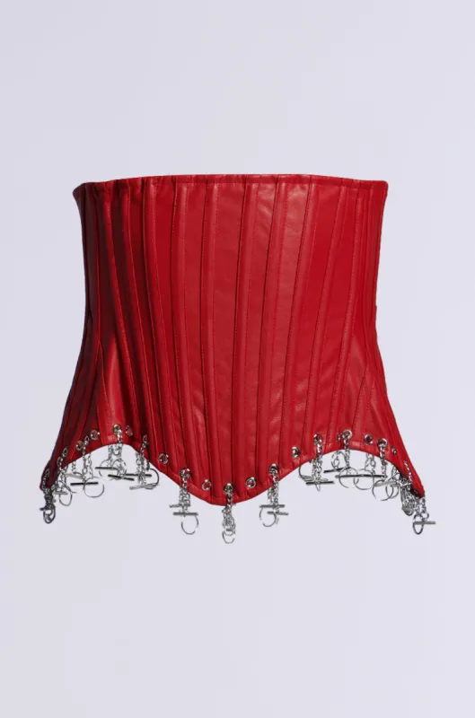 FASHUN STRUCTURED CORSET CHARM BELT sold by AKIRA