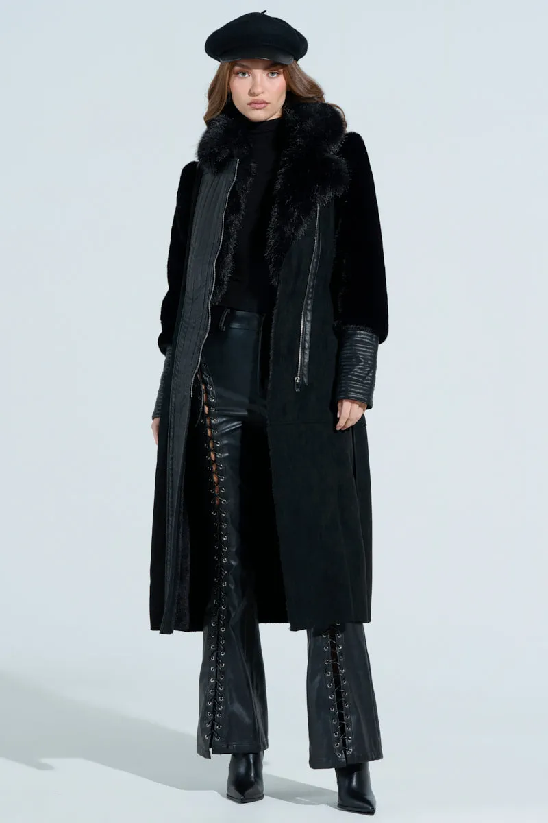 GOODIE MIXED MEDIA COAT sold by AKIRA product image thumbnail 3