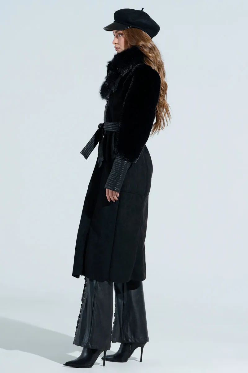 GOODIE MIXED MEDIA COAT sold by AKIRA product image thumbnail 4