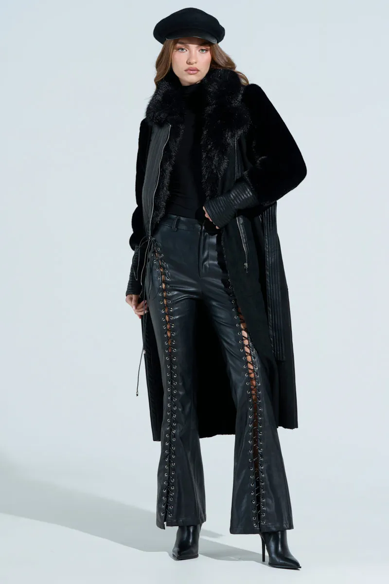 GOODIE MIXED MEDIA COAT sold by AKIRA product image thumbnail 2