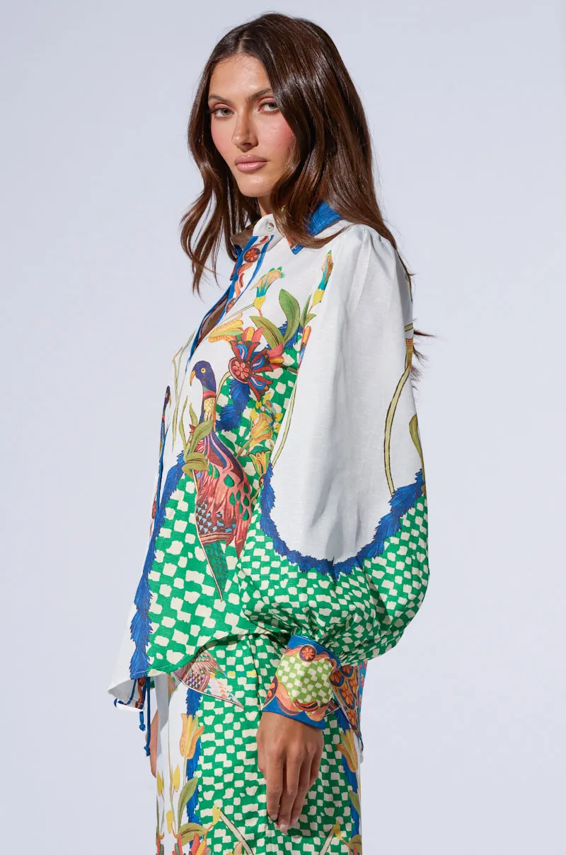 WALK THIS WAY PRINTED TOP sold by AKIRA product image thumbnail 4