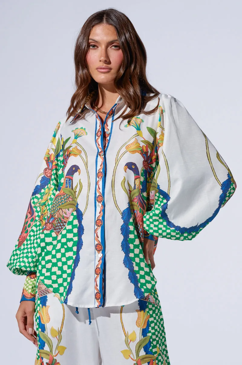 WALK THIS WAY PRINTED TOP sold by AKIRA product image thumbnail 3