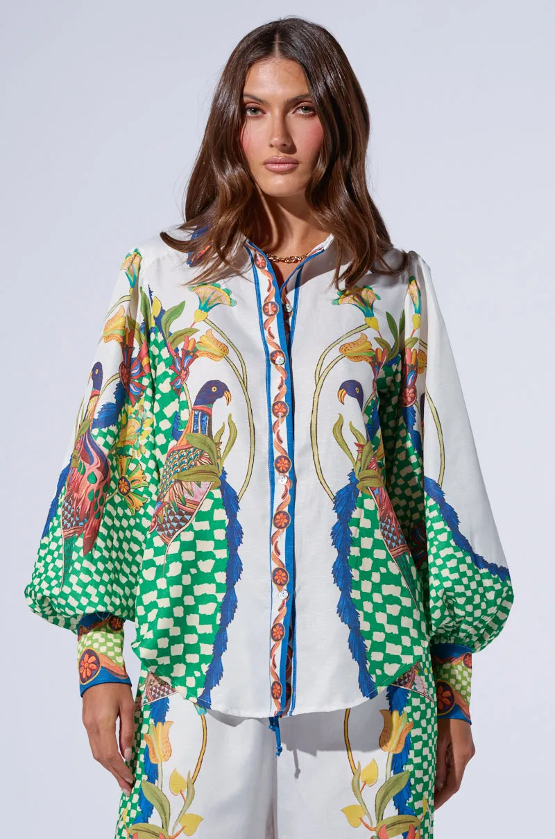 WALK THIS WAY PRINTED TOP sold by AKIRA product image thumbnail 2