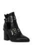 AZALEA WANG DEEGAN BLACK BUCKLE BOOTIE sold by AKIRA