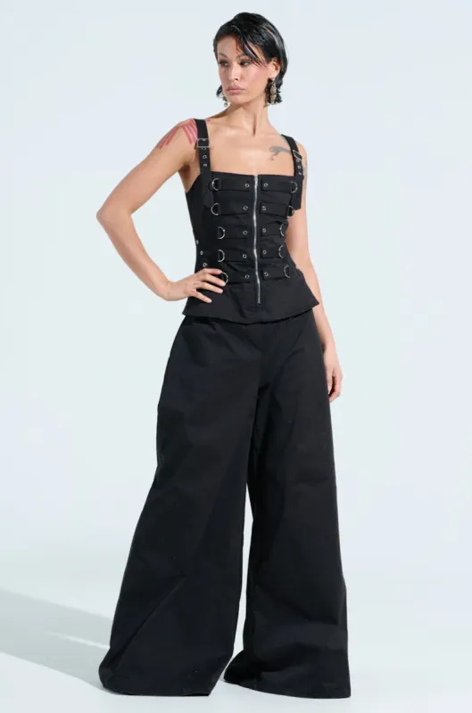 AMELIA JUMPSUIT WITH METAL DETAILS sold by AKIRA