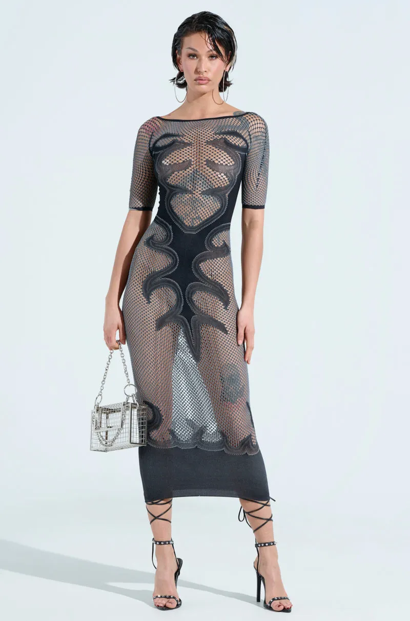 SEXY AS HELL MESH MIDI DRESS sold by AKIRA product image thumbnail 2