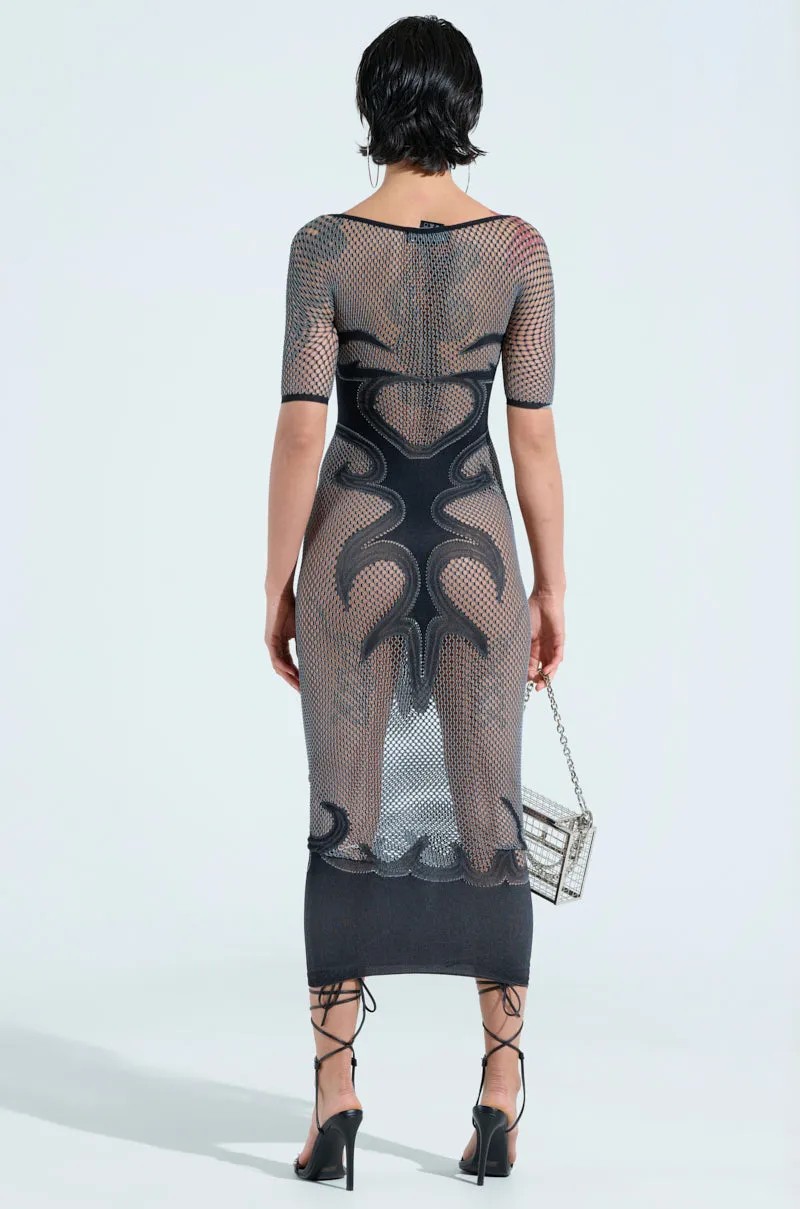SEXY AS HELL MESH MIDI DRESS sold by AKIRA product image thumbnail 4