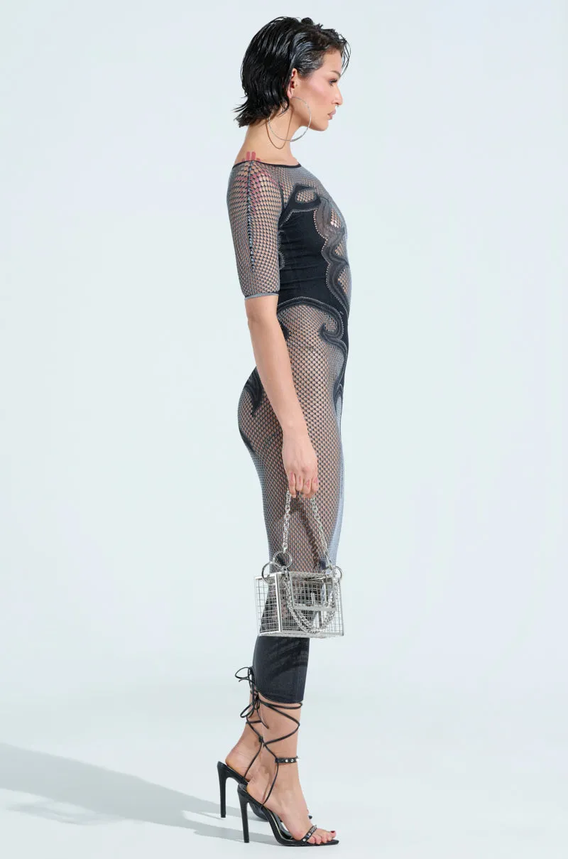 SEXY AS HELL MESH MIDI DRESS sold by AKIRA product image thumbnail 3