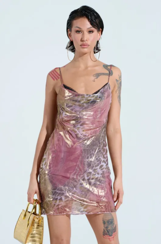 365 PARTY GIRL PRINTED MINI DRESS sold by AKIRA