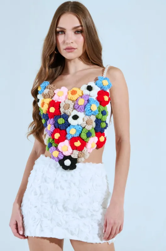 PENELOPE FLORAL CORSET TOP sold by AKIRA