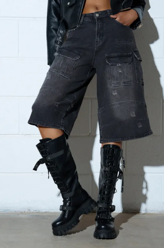 AZALEA WANG MYRON BLACK BOOT sold by AKIRA