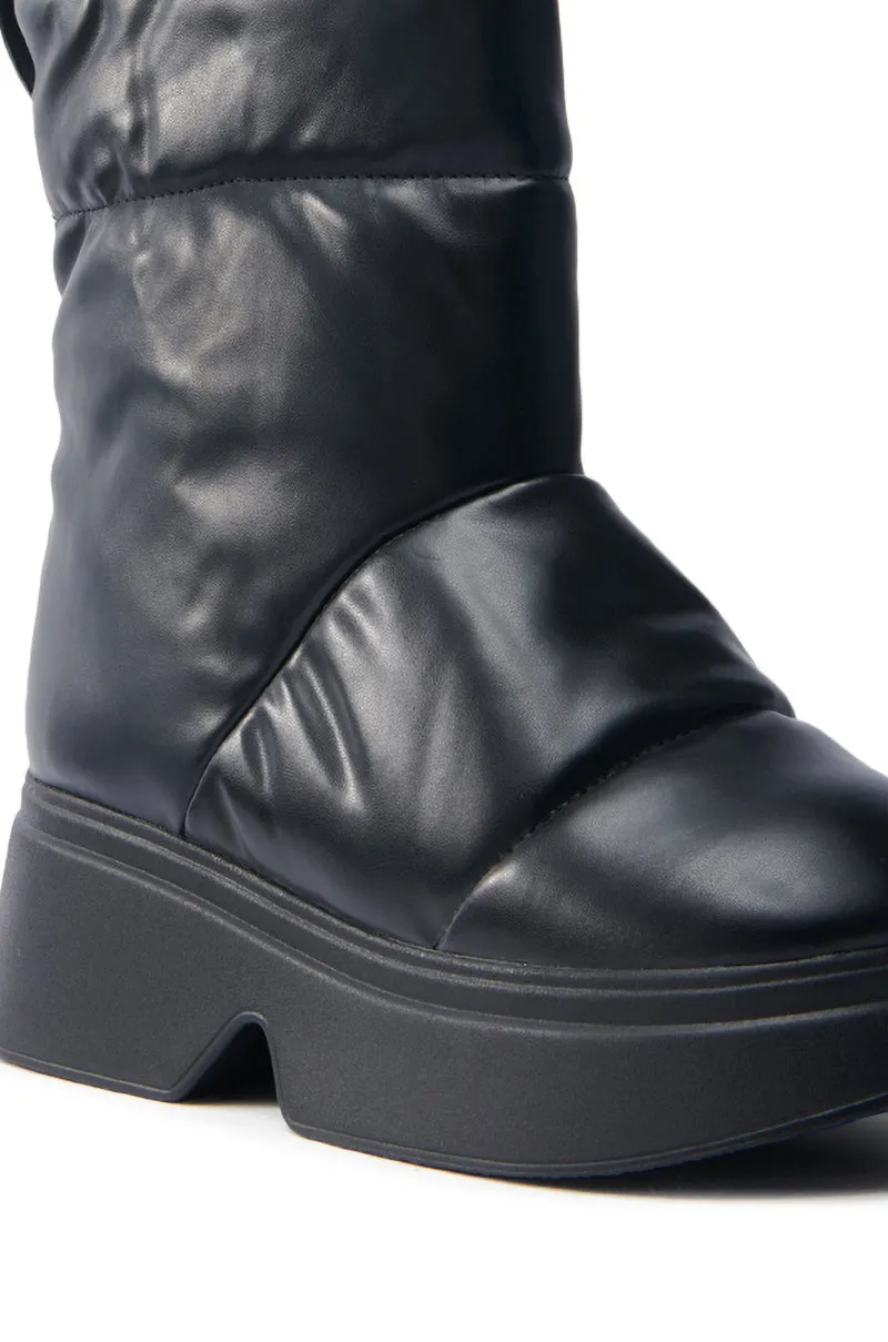 SNOWMOBILE BLACK FLAT BOOTIE sold by AKIRA product image thumbnail 5