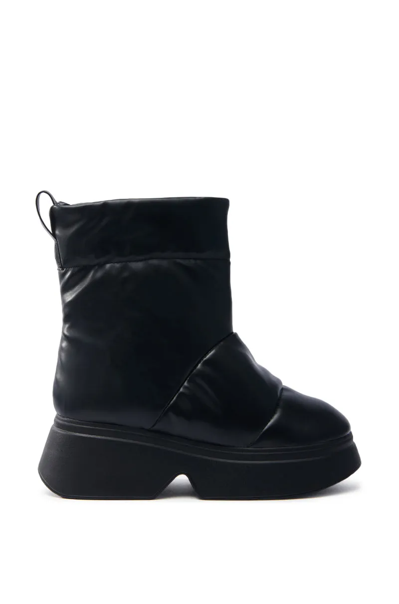 SNOWMOBILE BLACK FLAT BOOTIE sold by AKIRA product image thumbnail 2
