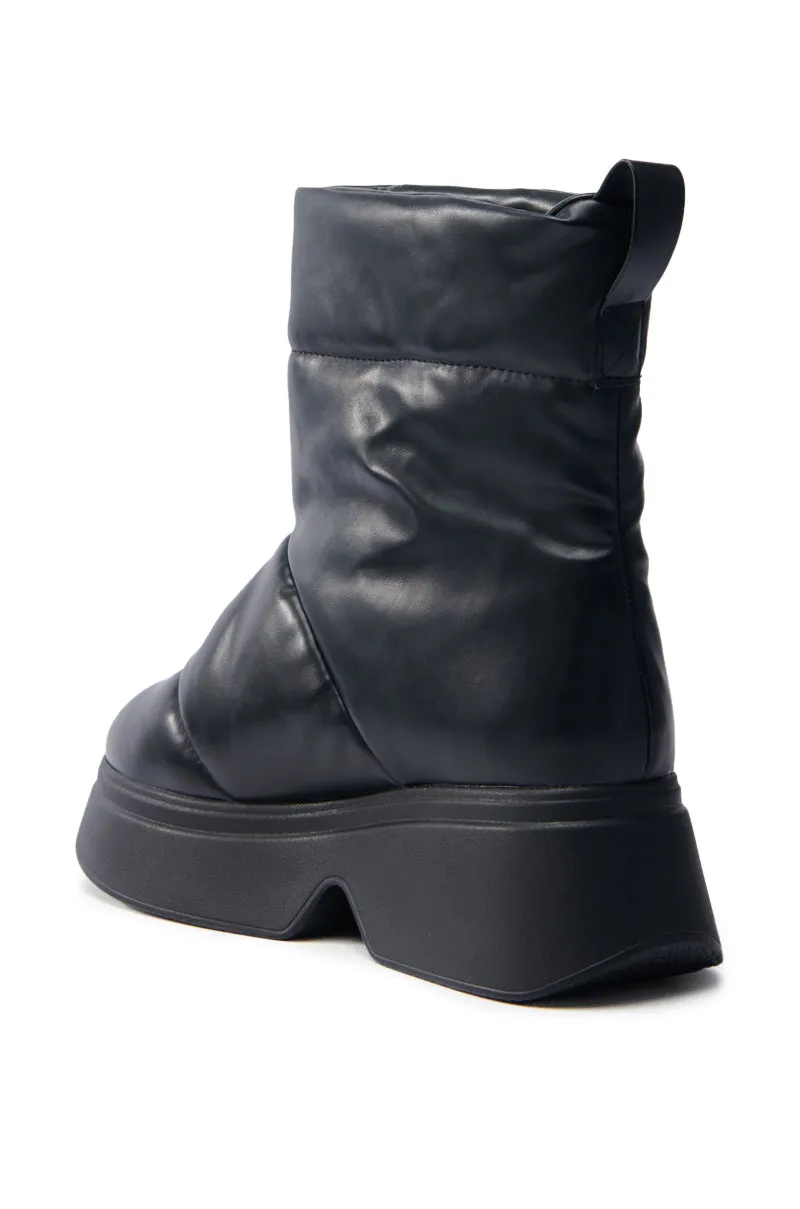 SNOWMOBILE BLACK FLAT BOOTIE sold by AKIRA product image thumbnail 4