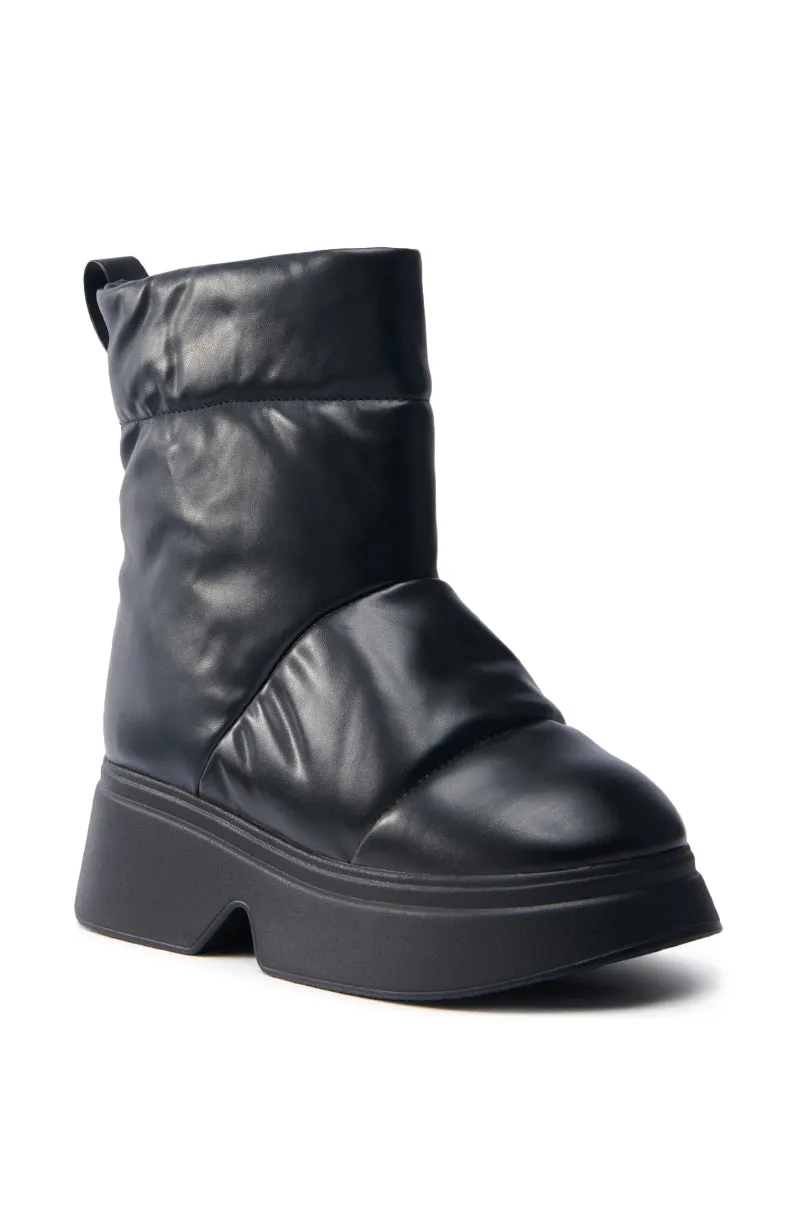 SNOWMOBILE BLACK FLAT BOOTIE sold by AKIRA product image thumbnail 3