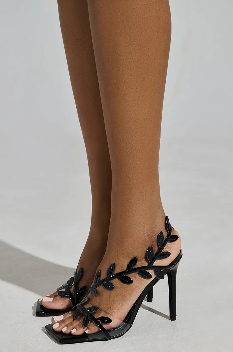 AZALEA WANG LAMIUM BLACK LEAF SANDAL sold by AKIRA product image thumbnail 2