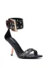 AZALEA WANG LOBELIA BLACK HARDWARE EMBELLISHED STILETTO SANDAL sold by AKIRA