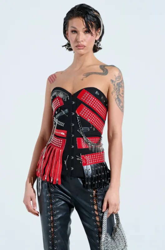 DEMI CHAIN CORSET sold by AKIRA