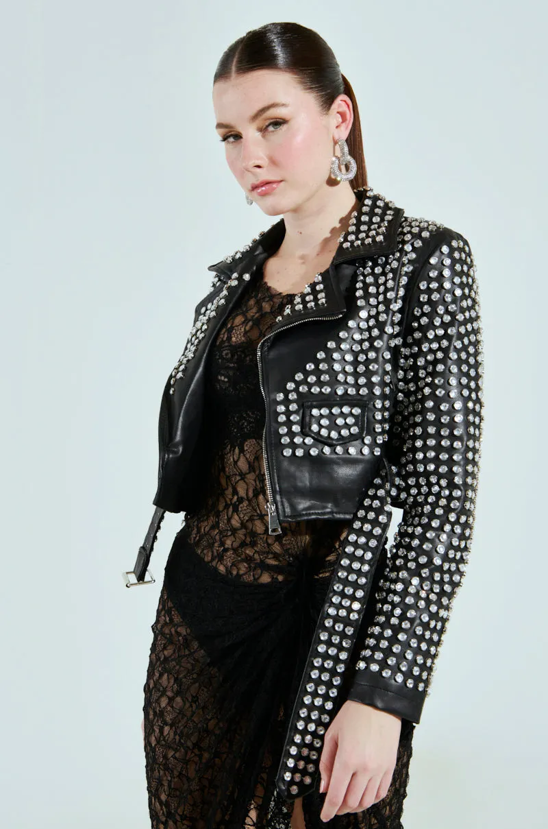 DEMI EMBELLISHED MOTO sold by AKIRA product image thumbnail 3