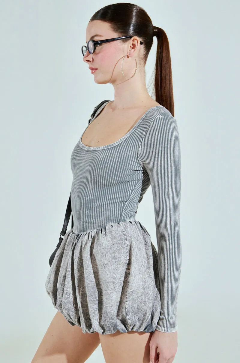 GIVE ME A LITTLE MINI DRESS IN LIGHT GREY sold by AKIRA product image thumbnail 3