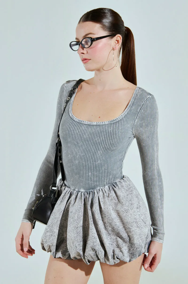 GIVE ME A LITTLE MINI DRESS IN LIGHT GREY sold by AKIRA