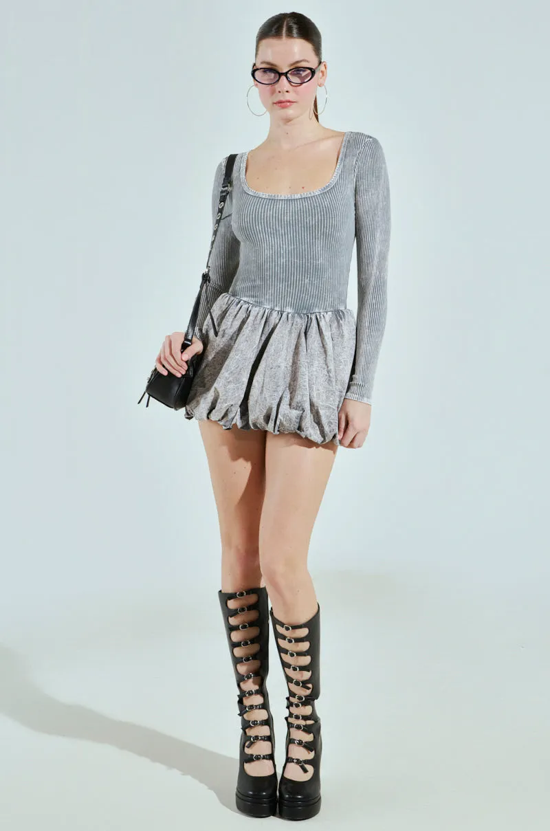 GIVE ME A LITTLE MINI DRESS IN LIGHT GREY sold by AKIRA product image thumbnail 5