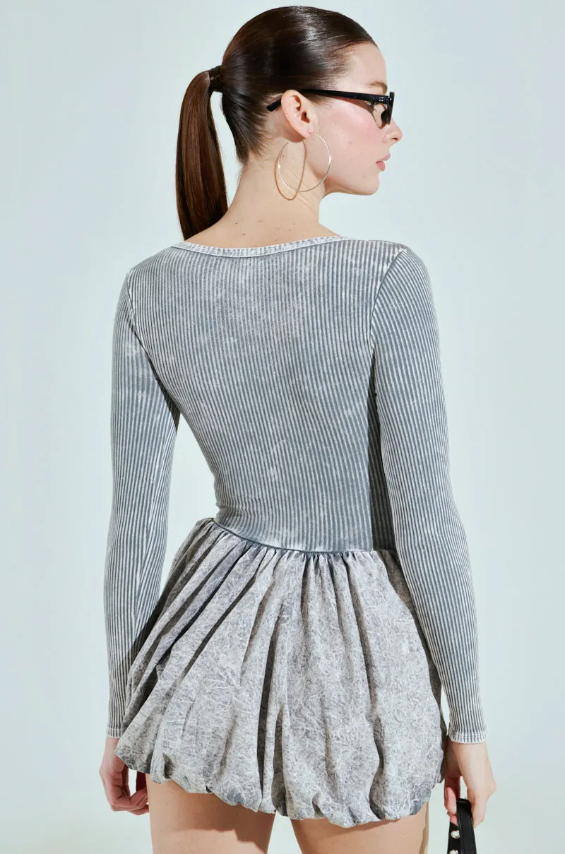 GIVE ME A LITTLE MINI DRESS IN LIGHT GREY sold by AKIRA product image thumbnail 4