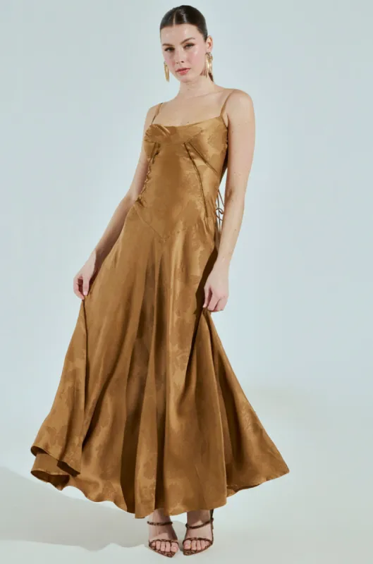 THAT GIRL SATIN MAXI DRESS sold by AKIRA