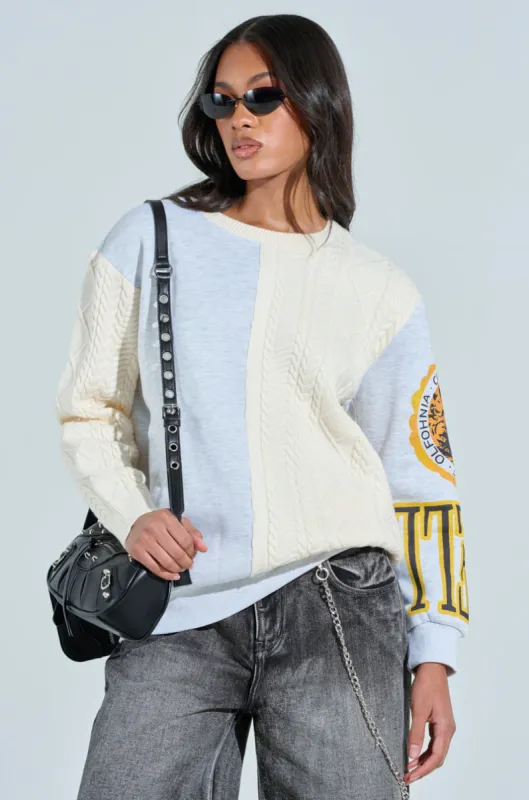 MIXED UP OVERSIZED SWEATSHIRT sold by AKIRA