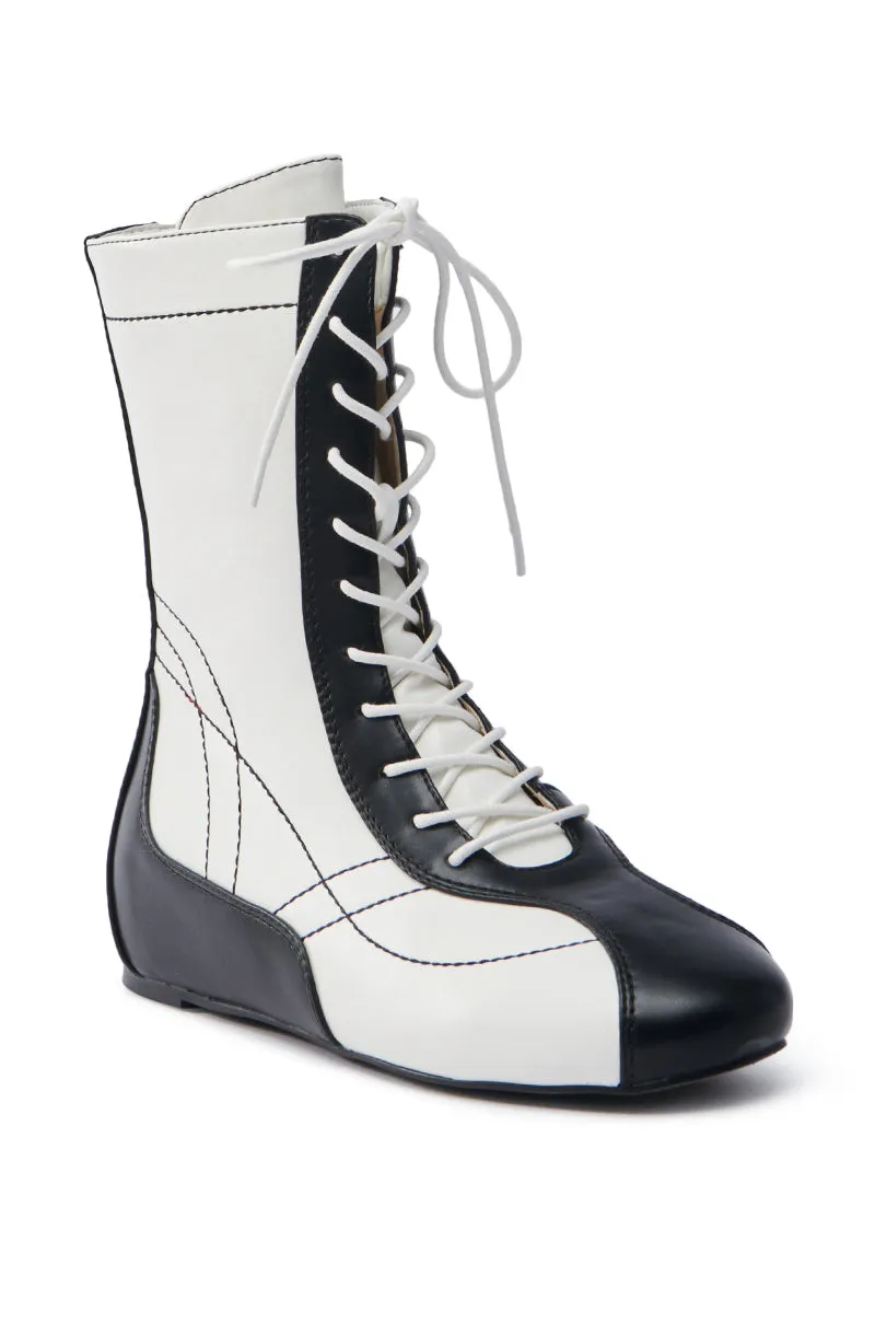 AZALEA WANG PASSER BLACK SPORTY FLAT BOOTIE sold by AKIRA product image thumbnail 4