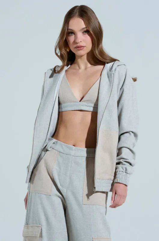 TO LOVE AGAIN ZIP UP SWEATSHIRT sold by AKIRA