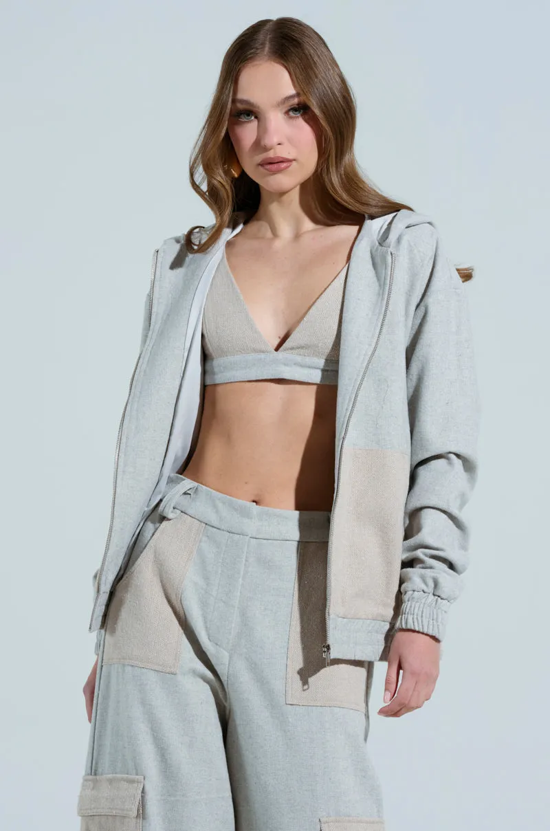 TO LOVE AGAIN ZIP UP SWEATSHIRT sold by AKIRA