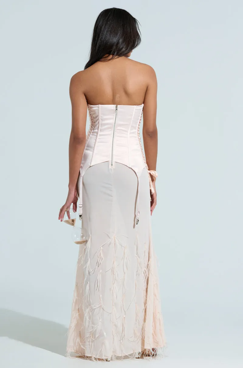 STAR OF THE SHOW CORSET MAXI DRESS sold by AKIRA product image thumbnail 4