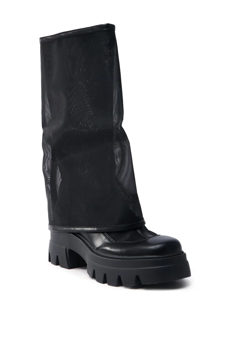 AZALEA WANG BAYE BLACK MESH BOOT sold by AKIRA product image thumbnail 4