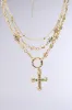 PRAYING FOR SPRING LAYERED NECKLACE sold by AKIRA