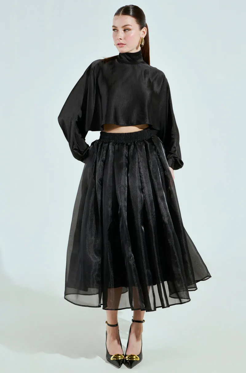 TALIA SATIN MOCK NECK BLOUSE sold by AKIRA product image thumbnail 5