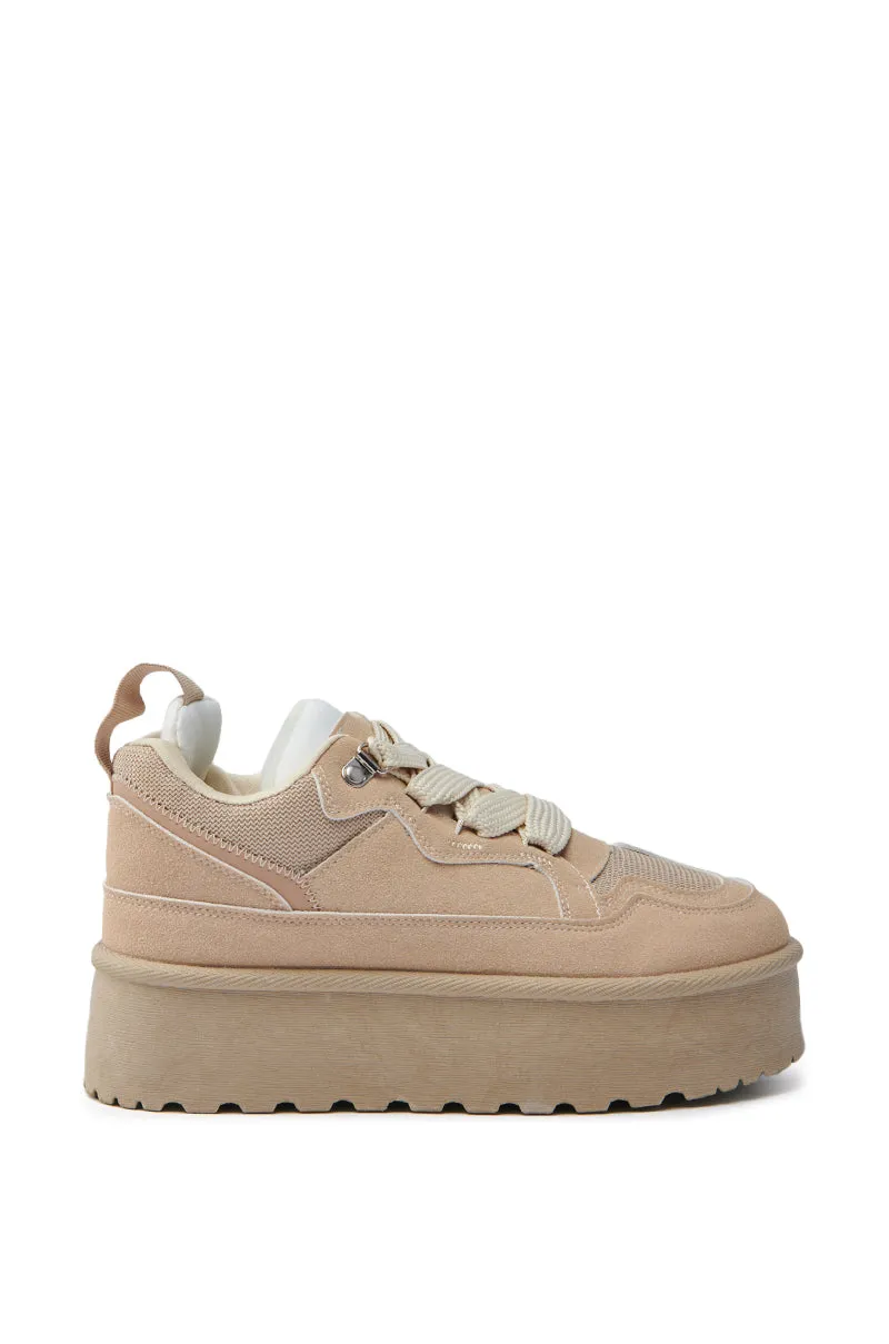 POPULARITY SAND FLATFORM SNEAKER sold by AKIRA product image thumbnail 4