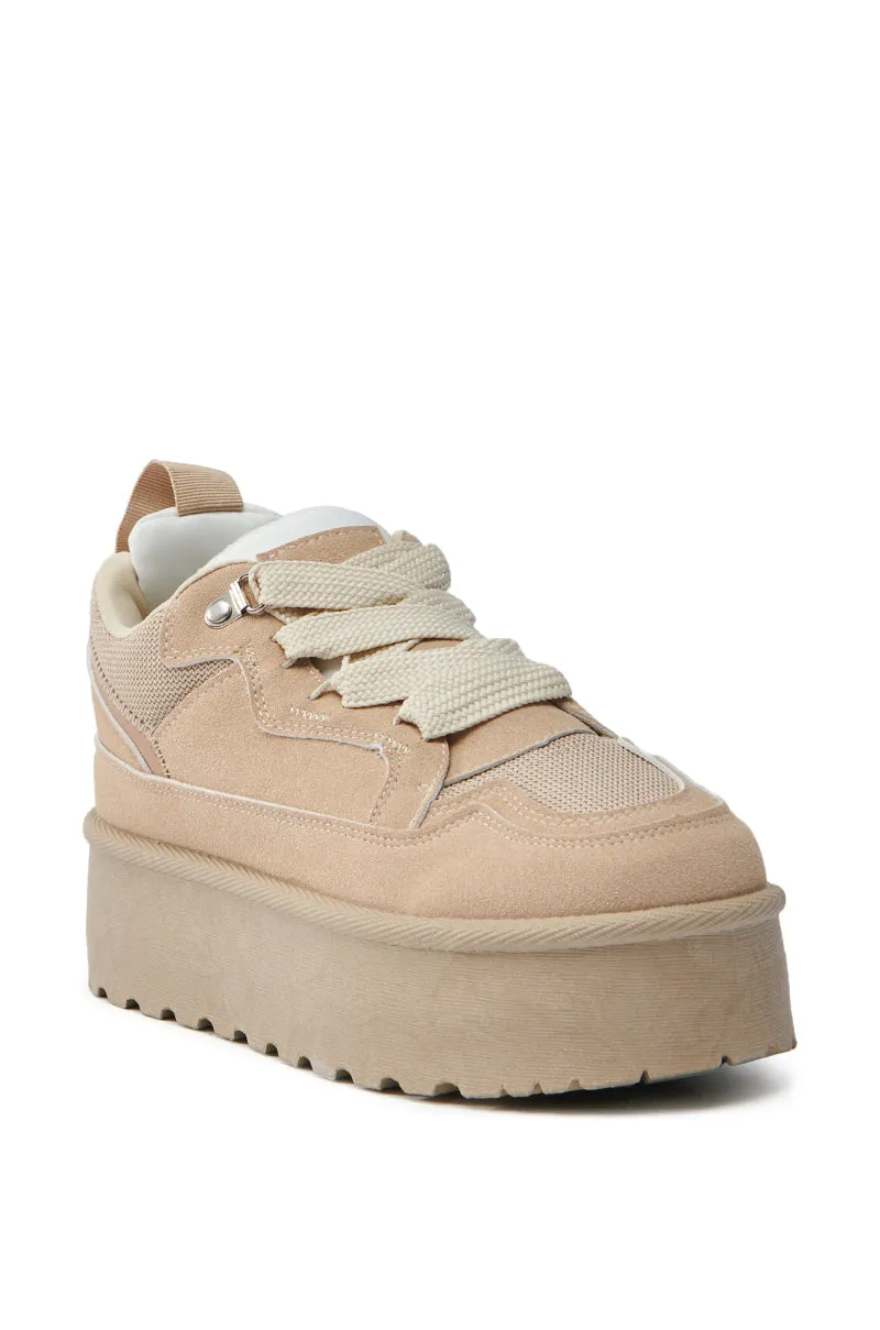 POPULARITY SAND FLATFORM SNEAKER sold by AKIRA product image thumbnail 5