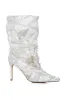 AZALEA MITSKI WHITE SEQUIN OVERLAY BOOTIE sold by AKIRA